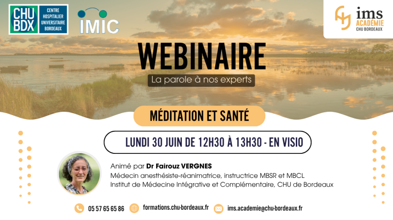 Webinaire la parole à nos experts : méditation et santé