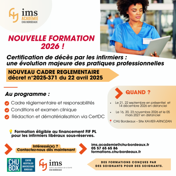NOUVEAUTÉ – Formation “Certificat de décès par les infirmiers”